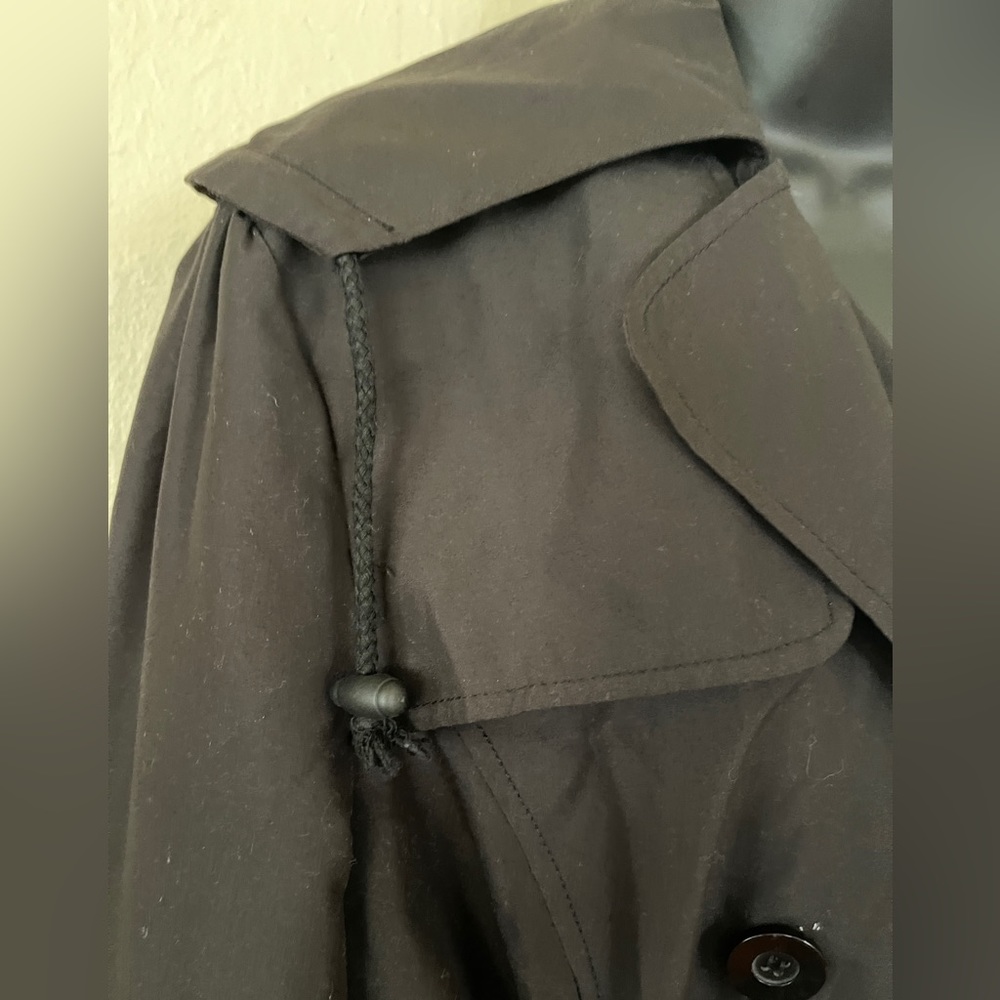 Black New York Yoki Trench‎ Coat - XL Juniors - Picture 3 of 9